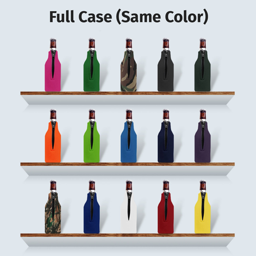 Case Blank Zipper Bottle Coolies