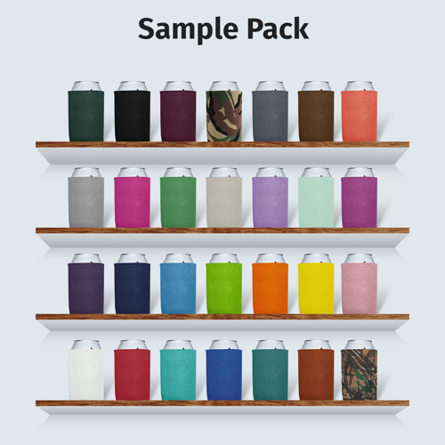 Sample Pack Blank Collapsible Can Coolies