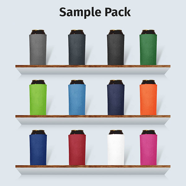 Sample Pack Blank Collapsible Tall Boy Can Coolies