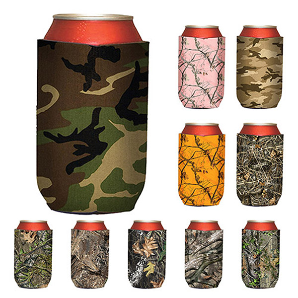 Blank Premium Collapsible Foam Trademark Camo Two-Tone Can Insulator