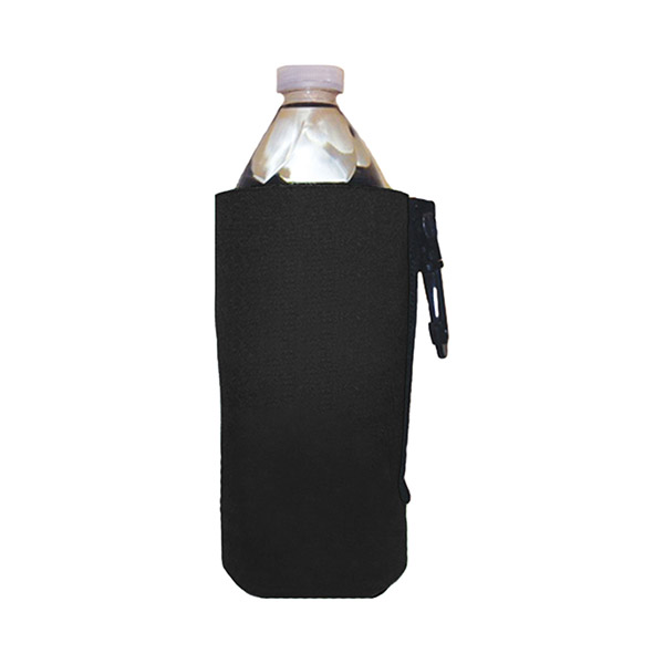 Blank Premium Collapsible Foam Bottle Bag Insulator with Clip, Handle & Belt Loop