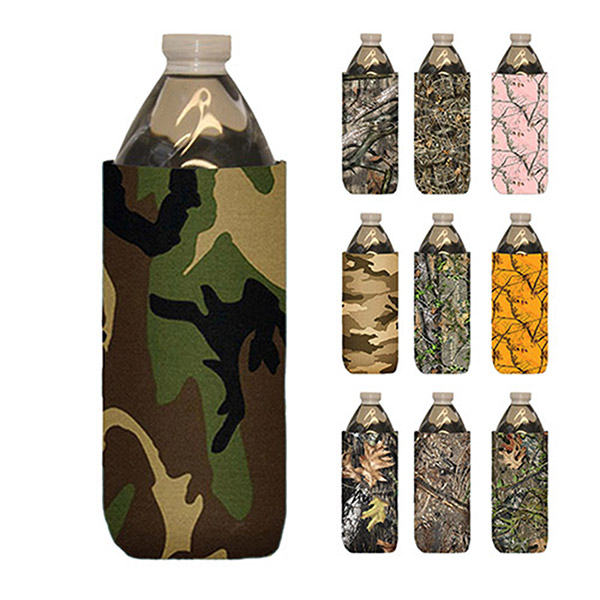 Blank Premium Collapsible Foam Trademark Camo Two-Tone Water Bottle Insulator