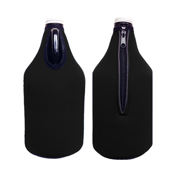 Blank Premium Collapsible Foam 64oz Growler Bottle Zipper Insulator